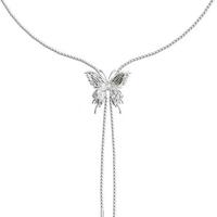 Dainty Butterfly Long Waistband Chain Necklace - Thumbnail 4