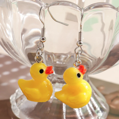 Tiny duckie earrings