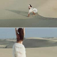 White High Low Tulle Skirt,  Bridal Tulle Maxi Skirt,  Romantic Wedding Party Tulle Skirt Outfit - Thumbnail 7