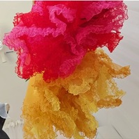 High Low Tulle Skirt, Red Layered Tulle Tutu Skirt Outfit , Plus Size  Ruffle Tulle Skirt  - Thumbnail 5