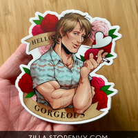 Hello Gorgeous Nigel 3" decal - Thumbnail 1