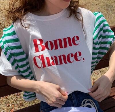 Bonne Chance Print Tee