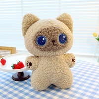 Cartoon Siamese Cat Doll Blue Eyed Cat Plush Toy - Thumbnail 2