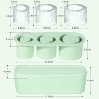 Ice Cube Tray for Stanley Cup, Silicone Ice Cube Maker With Lid for 30-40oz Tumbler, for Chilling Whiskey, Cocktails, Drinks, Coffee - Thumbnail 1