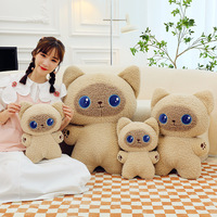 Cartoon Siamese Cat Doll Blue Eyed Cat Plush Toy - Thumbnail 3