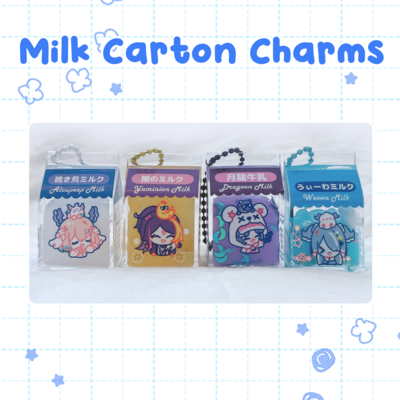 Milk carton charm