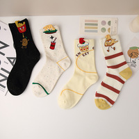 4pairs Cartoon Fast Food Socks - Thumbnail 2