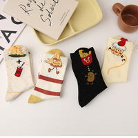 4pairs Cartoon Fast Food Socks - Thumbnail 3