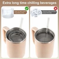 Ice Cube Tray for Stanley Cup, Silicone Ice Cube Maker With Lid for 30-40oz Tumbler, for Chilling Whiskey, Cocktails, Drinks, Coffee - Thumbnail 3
