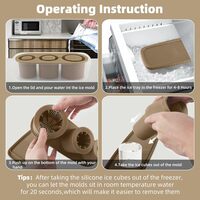 Ice Cube Tray for Stanley Cup, Silicone Ice Cube Maker With Lid for 30-40oz Tumbler, for Chilling Whiskey, Cocktails, Drinks, Coffee - Thumbnail 5