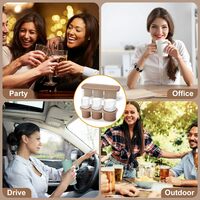 Ice Cube Tray for Stanley Cup, Silicone Ice Cube Maker With Lid for 30-40oz Tumbler, for Chilling Whiskey, Cocktails, Drinks, Coffee - Thumbnail 6