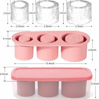 Ice Cube Tray for Stanley Cup, Silicone Ice Cube Maker With Lid for 30-40oz Tumbler, for Chilling Whiskey, Cocktails, Drinks, Coffee - Thumbnail 2