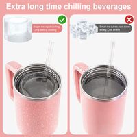 Ice Cube Tray for Stanley Cup, Silicone Ice Cube Maker With Lid for 30-40oz Tumbler, for Chilling Whiskey, Cocktails, Drinks, Coffee - Thumbnail 3