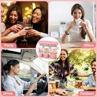 Ice Cube Tray for Stanley Cup, Silicone Ice Cube Maker With Lid for 30-40oz Tumbler, for Chilling Whiskey, Cocktails, Drinks, Coffee - Thumbnail 5