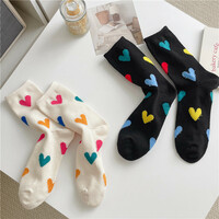 2pairs Love Hearts Cotton Socks - Thumbnail 1
