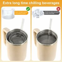 Ice Cube Tray for Stanley Cup, Silicone Ice Cube Maker With Lid for 30-40oz Tumbler, for Chilling Whiskey, Cocktails, Drinks,  - Thumbnail 8