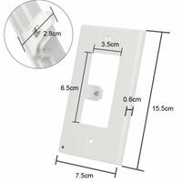 6Packs Wall Outlet Plate LED Guide Night Light Illuminated Plug Cover With Sensor Inductive guide night light Hallway Bathroom Stairway Decor   - Thumbnail 4