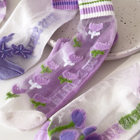 5pairs romantic purple love flower - Thumbnail 2