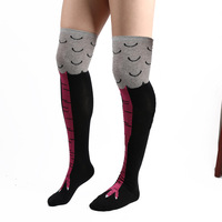 Chicken Feet Socks Day Creative Over-knee Socks Ostrich Pattern Gym Funny Male Calf Thin Stockings - Thumbnail 3
