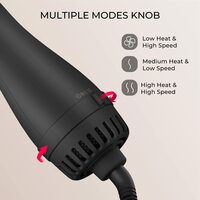 2-in-1 Titanium Hot Air Blow Hair Dryer Brush in One with Oval Barrel Hair Styler for Smooth Frizz-Free Results for all hair types - Thumbnail 7