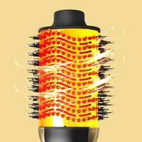 2-in-1 Titanium Hot Air Blow Hair Dryer Brush in One with Oval Barrel Hair Styler for Smooth Frizz-Free Results for all hair types - Thumbnail 2