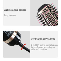 2-in-1 Titanium Hot Air Blow Hair Dryer Brush in One with Oval Barrel Hair Styler for Smooth Frizz-Free Results for all hair types - Thumbnail 6