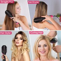 One Step Hot Air Hair Dryer Brush Salon Negative Electric Blow Dryer Rotating Curler Ion Hair Straightener Brush for Fast Drying Straightening Curl - Thumbnail 7