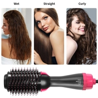 One Step Hot Air Hair Dryer Brush Salon Negative Electric Blow Dryer Rotating Curler Ion Hair Straightener Brush for Fast Drying Straightening Curl - Thumbnail 9