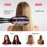 One Step Hot Air Hair Dryer Brush Salon Negative Electric Blow Dryer Rotating Curler Ion Hair Straightener Brush for Fast Drying Straightening Curl - Thumbnail 14