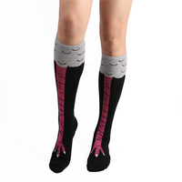 Chicken Feet Socks Day Creative In tube socks Ostrich Pattern Gym Funny Male Calf Thin Stockings - Thumbnail 6