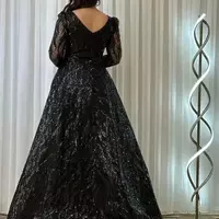 Black Mother Of The Bride/ Groom Dresses Prom Dress Chiffon Pants Formal Wedding Guest Gowns  - Thumbnail 2