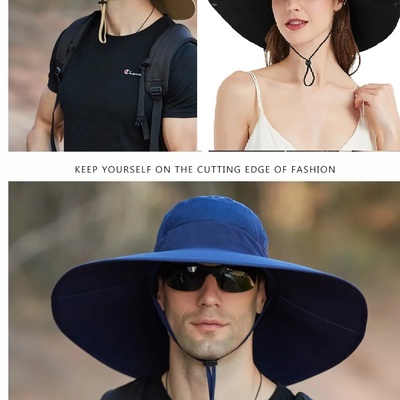 Breathable hat for men women uv sun protection wide visor hat