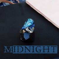 Gothic raven skull ring, modern gothic ring, iridescent ring, aurora borealis ring, dusk, midnight - Thumbnail 6