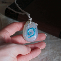 ⚶ Hearthstone necklace ⚶ wow inspired, glow in the dark necklace - Thumbnail 5