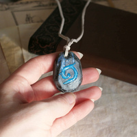 ⚶ Hearthstone necklace ⚶ wow inspired, glow in the dark necklace - Thumbnail 3