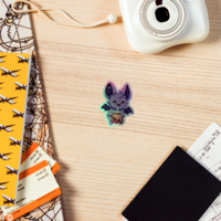 Batty Bubbles Holographic stickers - Thumbnail 1