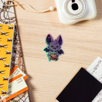 Batty Bubbles Holographic stickers - Thumbnail 2