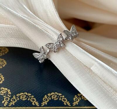 Butterfly Diamond Open Ring