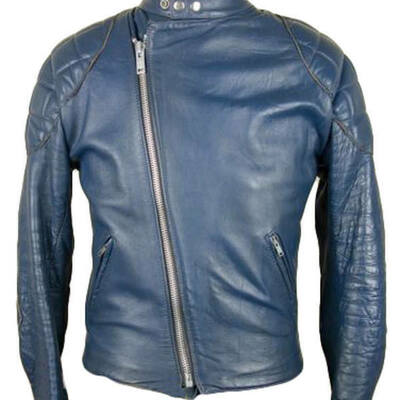 Men slim fit biker motorcycle lambskin leather jacket coat outwear