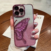 Glitter Butterfly Graphic Phone Case For IPhone 14/13/15/12 Pro Max - Thumbnail 2