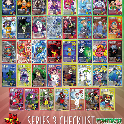 Booster packs - series 3 - monstrous tales  - rm all-stars tcg