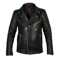 Black Biker Leather Jacket For Mens, Mens Fashion Leather Jacket - Thumbnail 1
