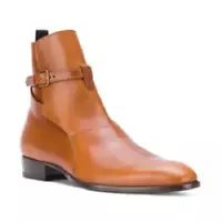 Handmade Men Tan color Jodhpurs boots Men ankle leather boots Men ankle boots - Thumbnail 4