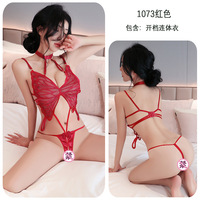 Sexy Openwork Sexy Seductive Jumpsuit Butterfly Lingerie - Thumbnail 1