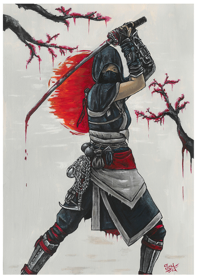 Assassin's Creed Shadows signed art print Naoe 