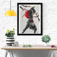 Assassin's Creed Shadows signed art print Naoe  - Thumbnail 1