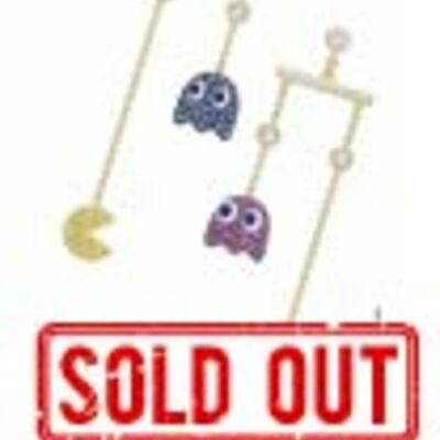 Pac man ear drop earrings