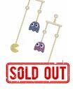 pac man ear drop earrings