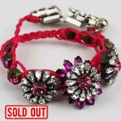 Pink rhinestone bracelet