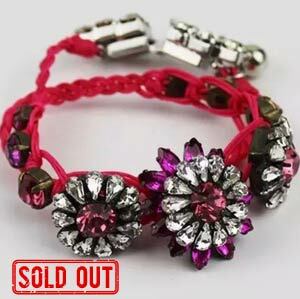 Pink rhinestone bracelet
